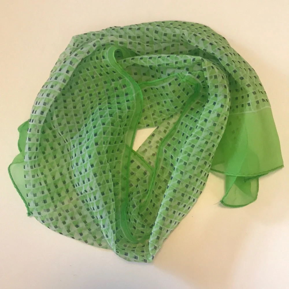 Vintage Sheer green Scarf